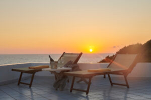 Suite Mirto sunset from the terrace